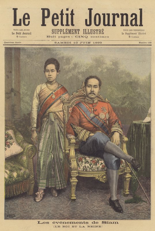 El Rey y la Reina de Siam de after Henri Meyer