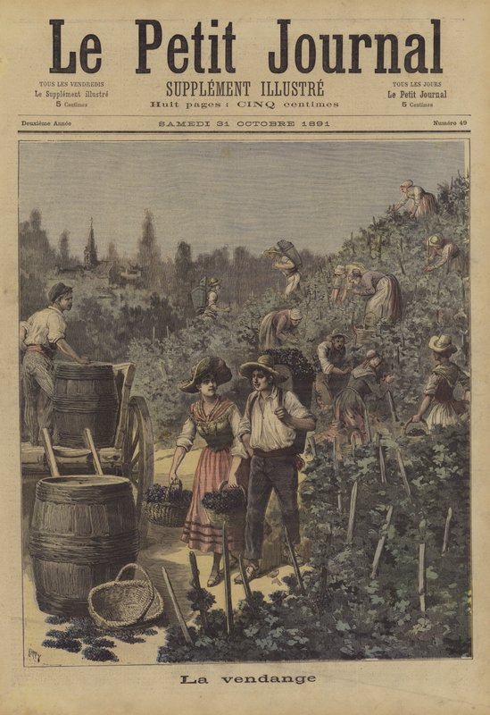 La cosecha de uvas de after Henri Meyer