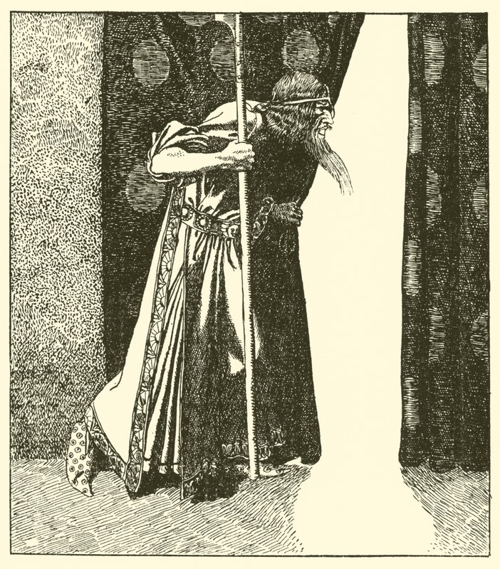 El Rey Mark trama maldad de after Howard Pyle