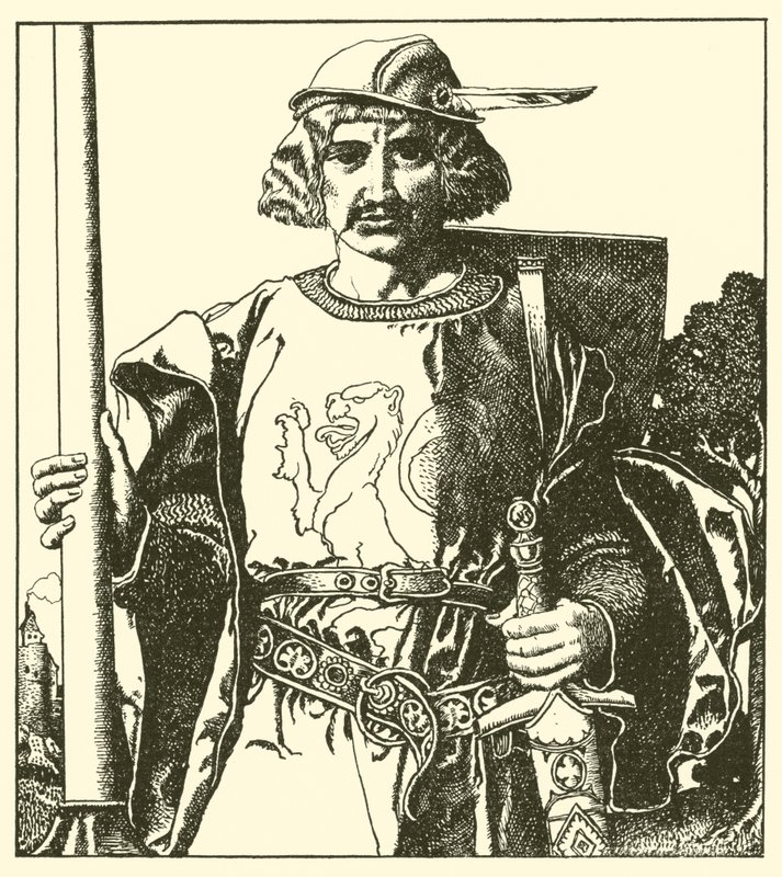 Sir Lionel de Bretaña de after Howard Pyle