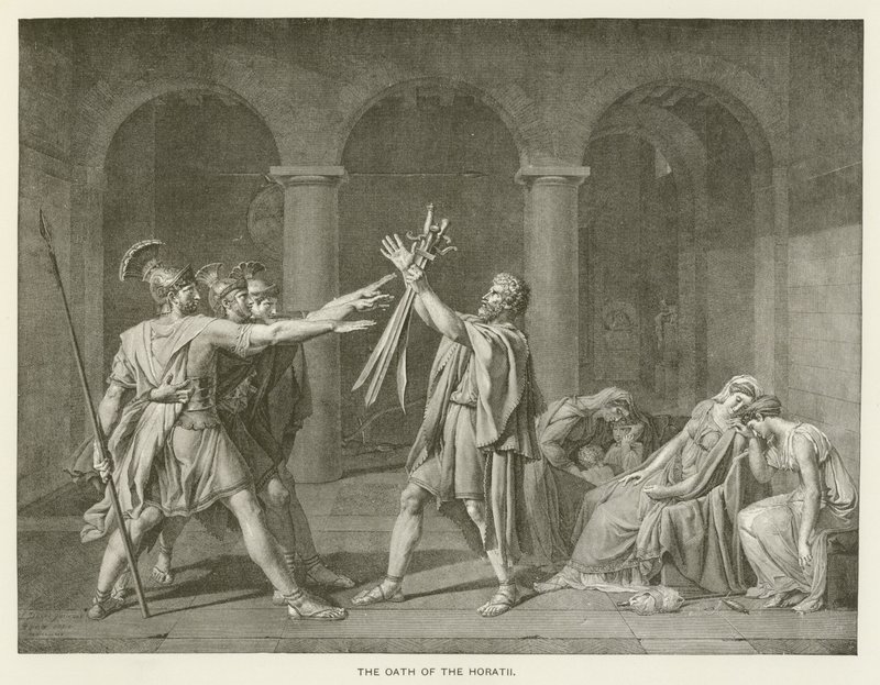 El juramento de los Horacios de after Jacques Louis David