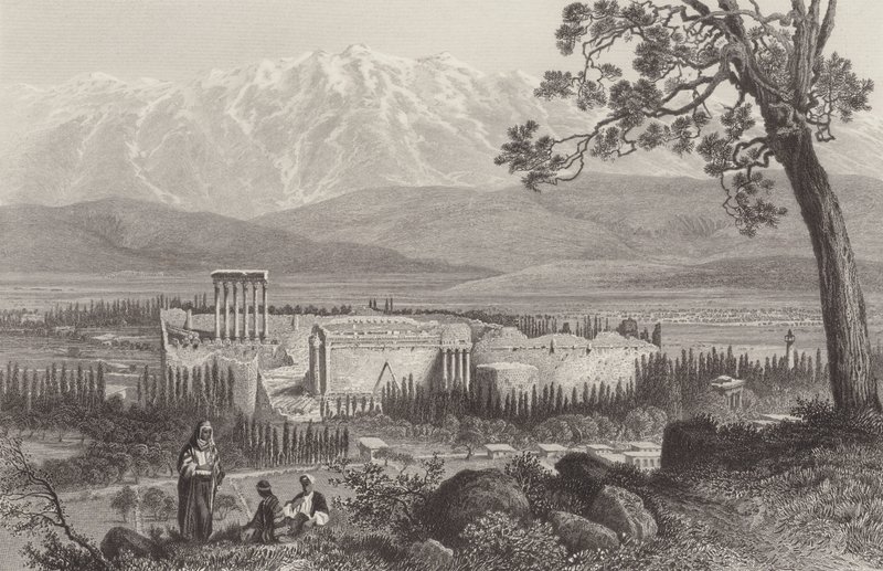 Cordillera del Líbano y Baalbek de after John Douglas Woodward