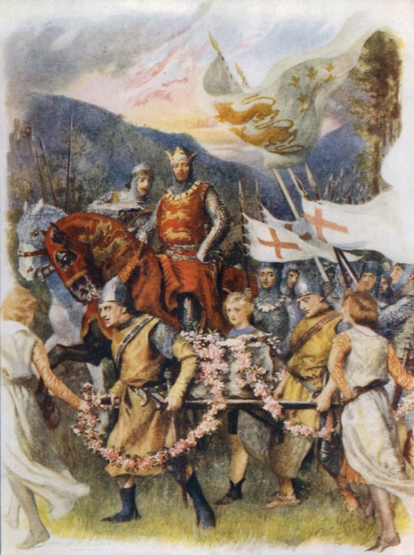 Trayendo la piedra de coronación de Scone de after John Henry Frederick Bacon