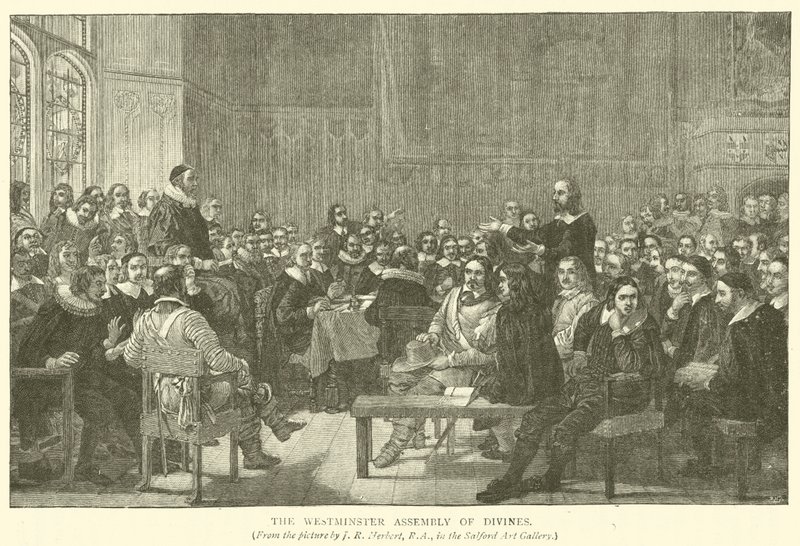 La Asamblea de Divinos de Westminster de after John Rogers Herbert
