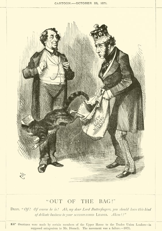 ¡Fuera de la bolsa! de after John Tenniel