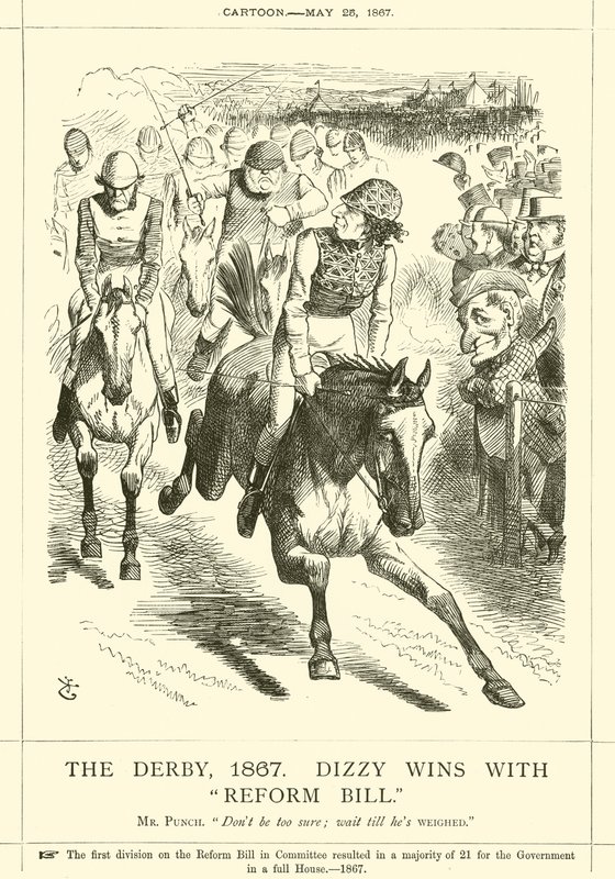 El Derby, 1867, Dizzy gana con la Ley de Reforma de after John Tenniel