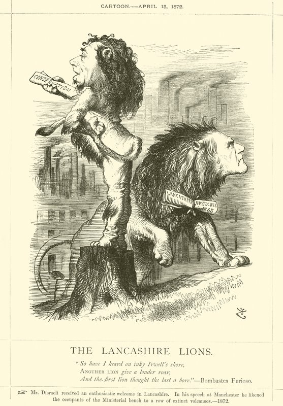Los leones de Lancashire de after John Tenniel