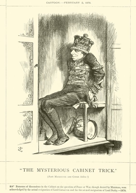 El truco del gabinete misterioso de after John Tenniel