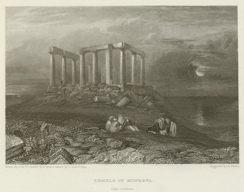 Templo de Minerva, Cabo Colonna de after Joseph Mallord William Turner