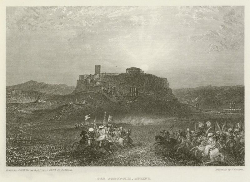 La Acrópolis, Atenas de after Joseph Mallord William Turner