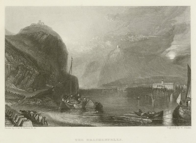 El Drachenfells de after Joseph Mallord William Turner