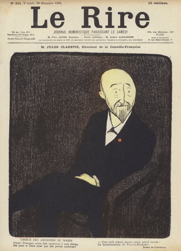 Jules Claretie, Director de La Comédie-Française, Ilustración para Le Rire de after Leonetto Cappiello