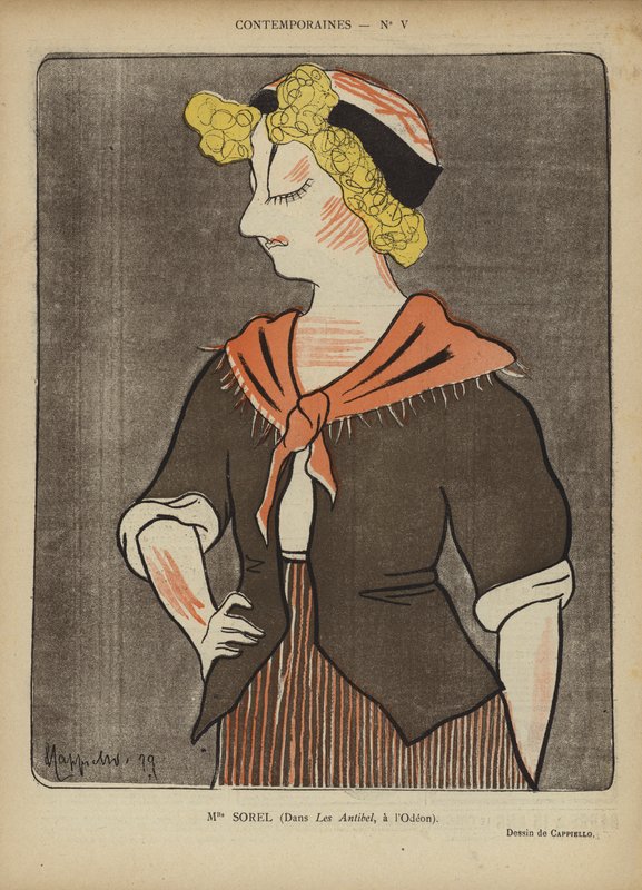 Mlle Sorel, Ilustración para Le Rire de after Leonetto Cappiello