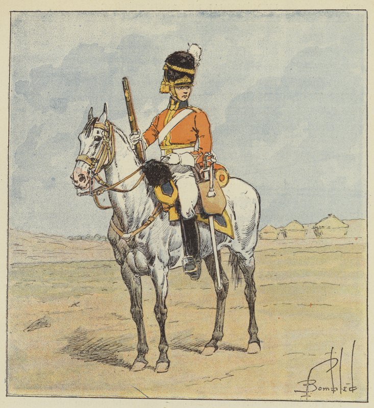 Ejército inglés, Dragón escocés, Scotch-Greys de after Louis Charles Bombled