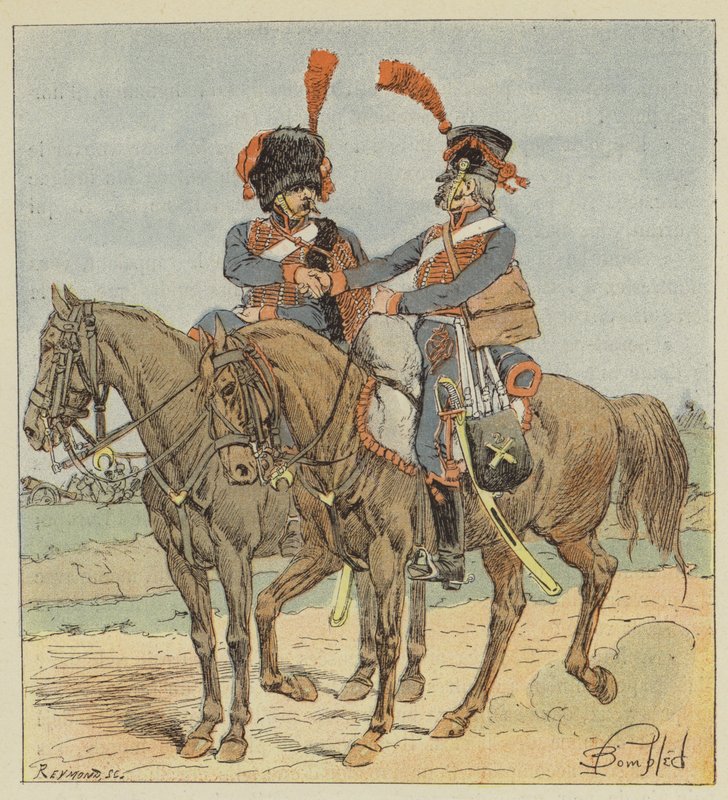 Artillería a caballo de la guardia y de la línea de after Louis Charles Bombled