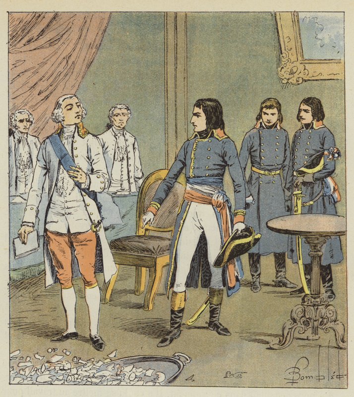 Bonaparte y el conde de Cobentzel de after Louis Charles Bombled