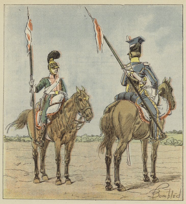 Chevau-legers, Lanceros franceses, Polacos de after Louis Charles Bombled