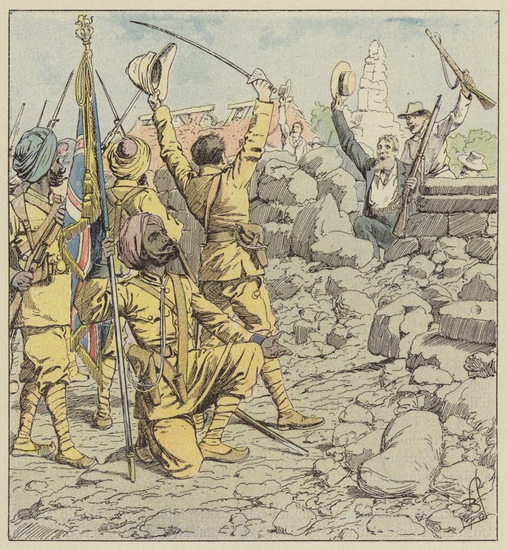 Liberación de las legaciones, entrada de los sijs de after Louis Charles Bombled