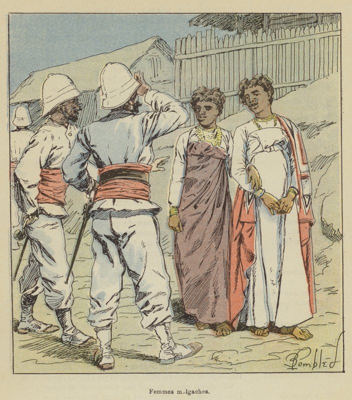 Mujeres malgaches de after Louis Charles Bombled