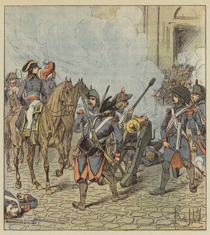 Jornada del 13 vendimiario, Bonaparte hace ametrallar las secciones de Saint-Roch de after Louis Charles Bombled