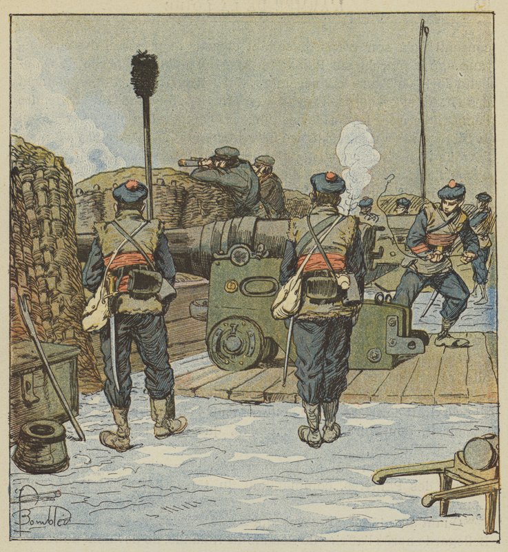 La batería de marina de Chevilly de after Louis Charles Bombled
