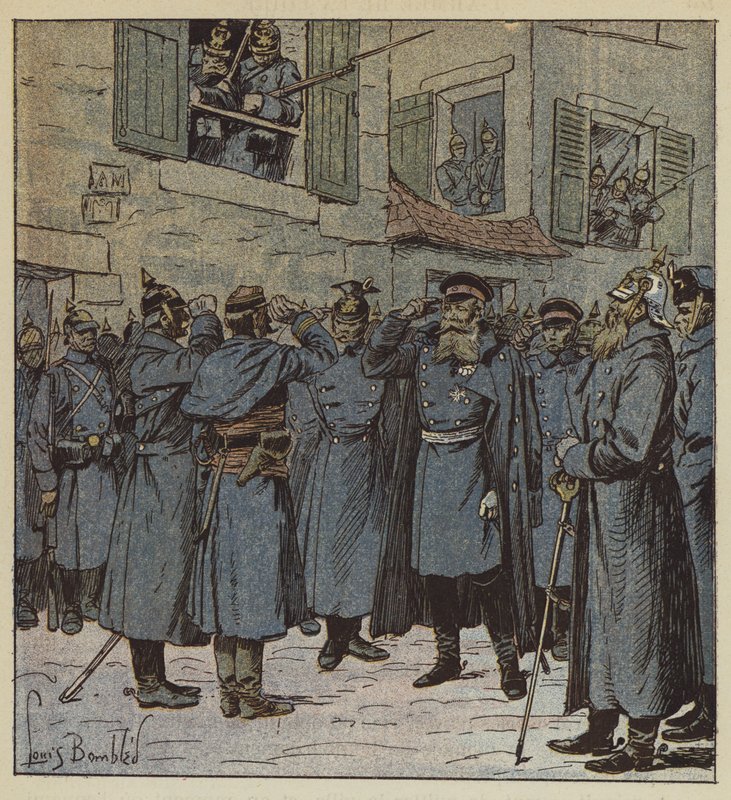El capitán Pendezec y el general Treskow de after Louis Charles Bombled