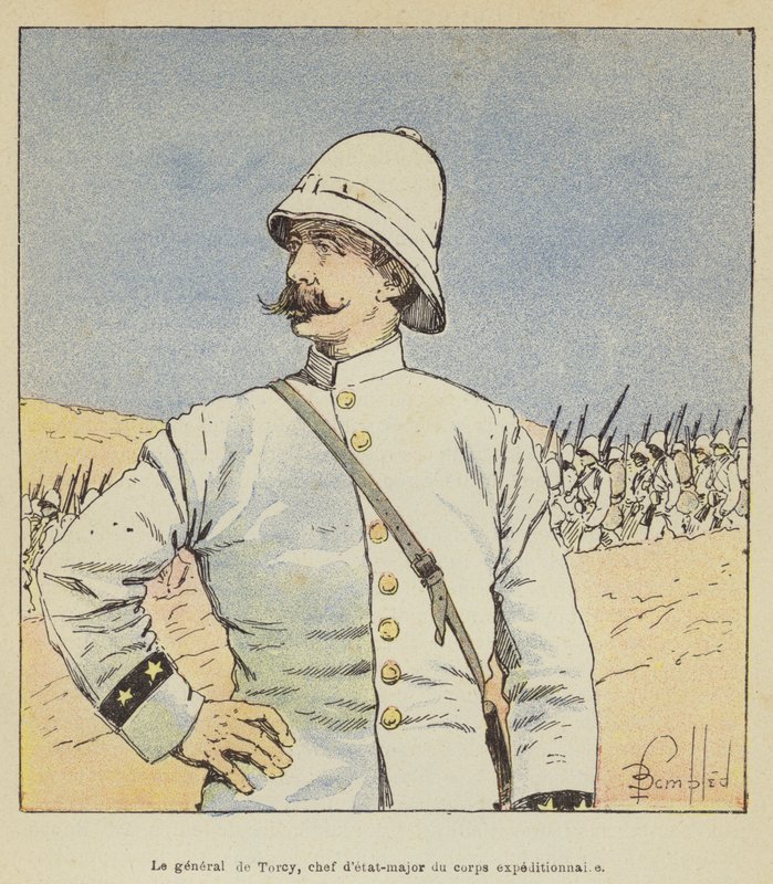 El general de Torcy, jefe de estado mayor del cuerpo expedicionario de after Louis Charles Bombled