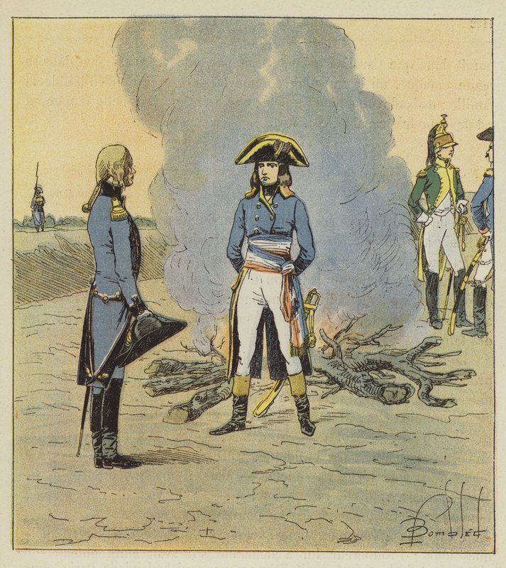 El joven general al verlo oficial de ingenieros, le dio una comisión relativa al oficio de after Louis Charles Bombled