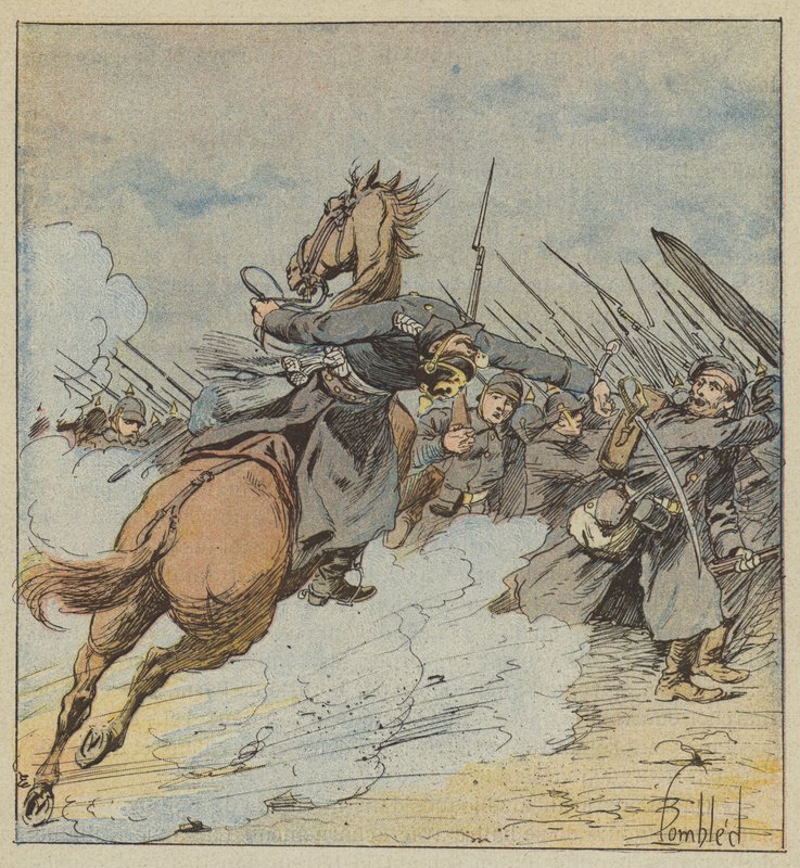 Muerte del coronel de Kontski de after Louis Charles Bombled