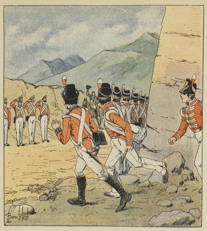 ¡Qué soldado europeo, decía el Emperador, no se conmueve a mi llegada! de after Louis Charles Bombled