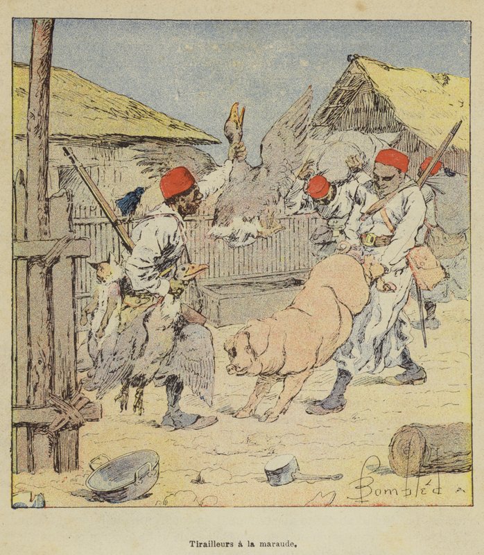 Tiradores en la maraude de after Louis Charles Bombled