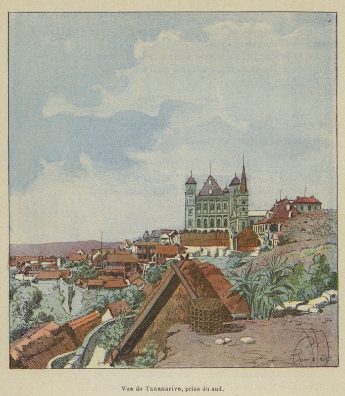 Vista de Tananarive, tomada desde el sur de after Louis Charles Bombled