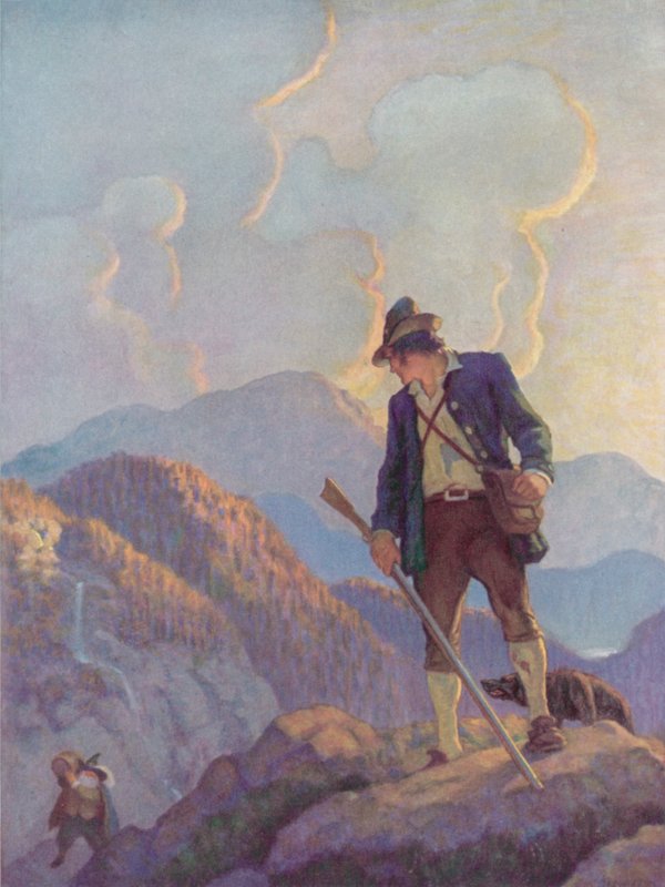 Ilustración para Rip Van Winkle de after Newell Convers Wyeth