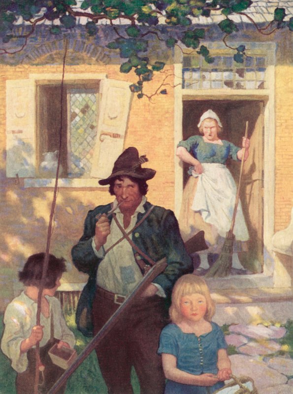 Ilustración para Rip Van Winkle de after Newell Convers Wyeth