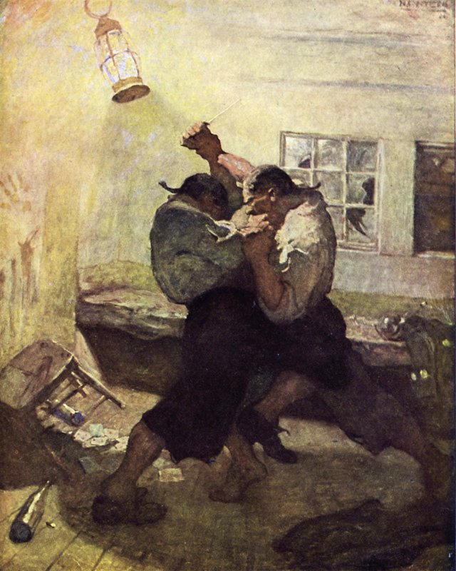 Ilustración para La Isla del Tesoro de after Newell Convers Wyeth