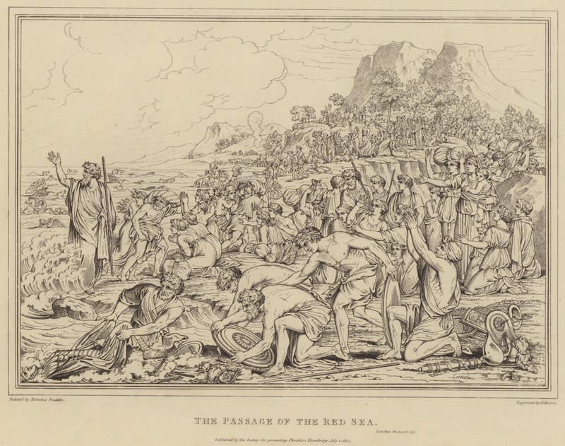 El paso del Mar Rojo, Éxodo de after Nicolas Poussin