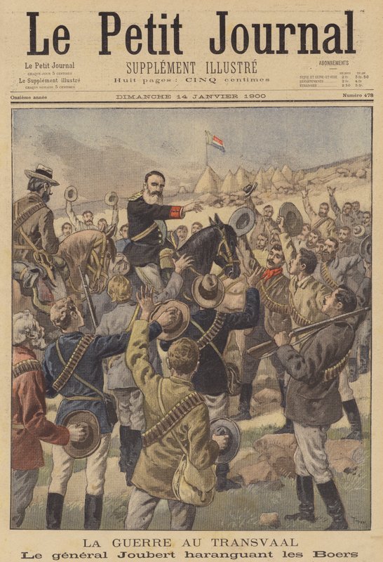 El General bóer Joubert dirigiéndose a sus tropas de after Oswaldo Tofani