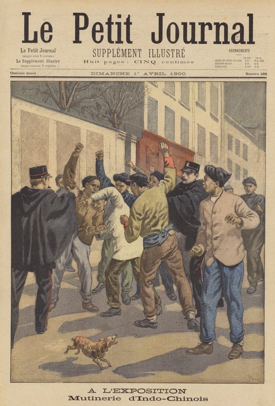 Problemas entre trabajadores indochinos en la Exposición Universal de 1900, París de after Oswaldo Tofani