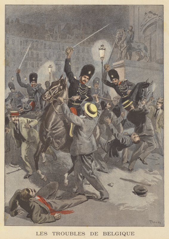 Problemas en Bélgica de after Oswaldo Tofani