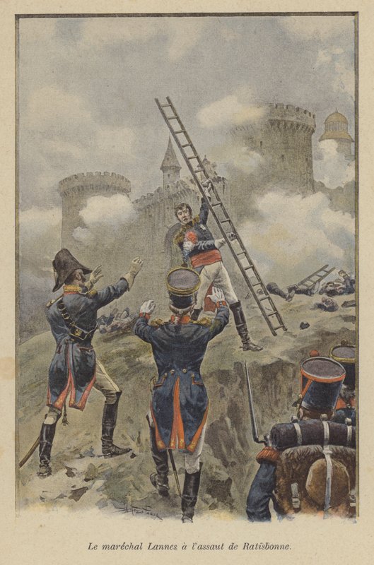 El mariscal Lannes en el asalto a Ratisbona, 1809 de after Paris