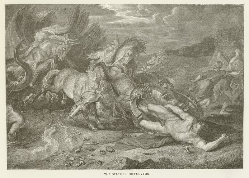 La muerte de Hipólito de after Peter Paul Rubens