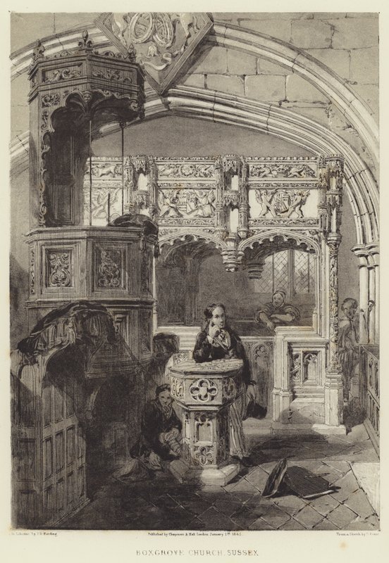 Iglesia de Boxgrove, Sussex de Samuel (after) Prout