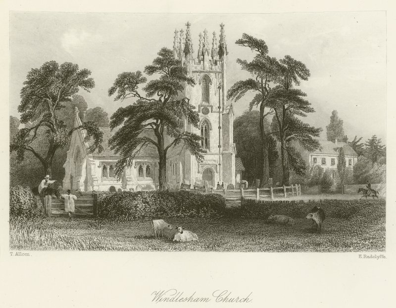 Iglesia de Windlesham de after Thomas Allom
