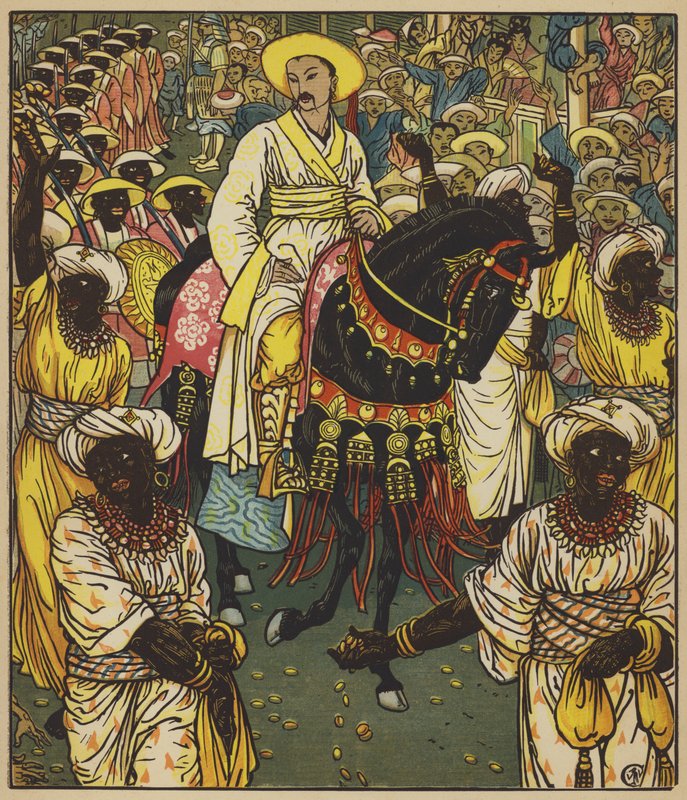 La procesión de Aladdín de after Walter Crane