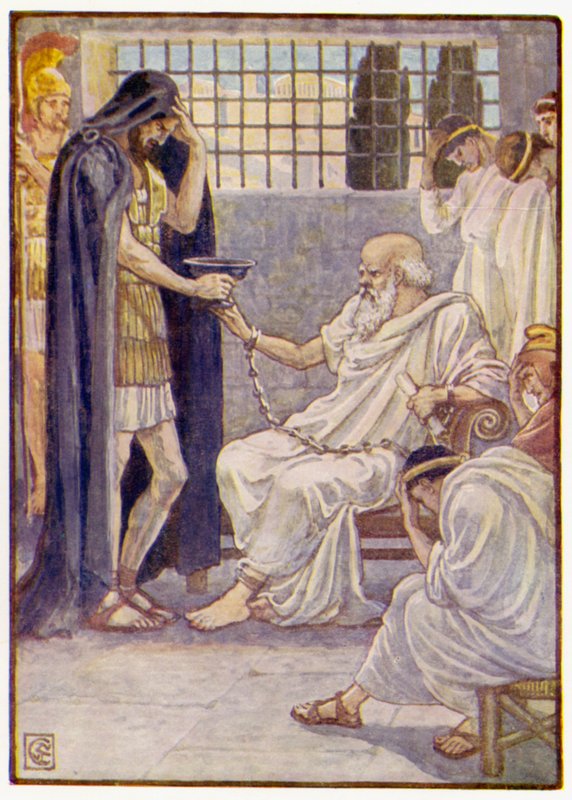 Bebió el contenido como si fuera un trago de vino de after Walter Crane