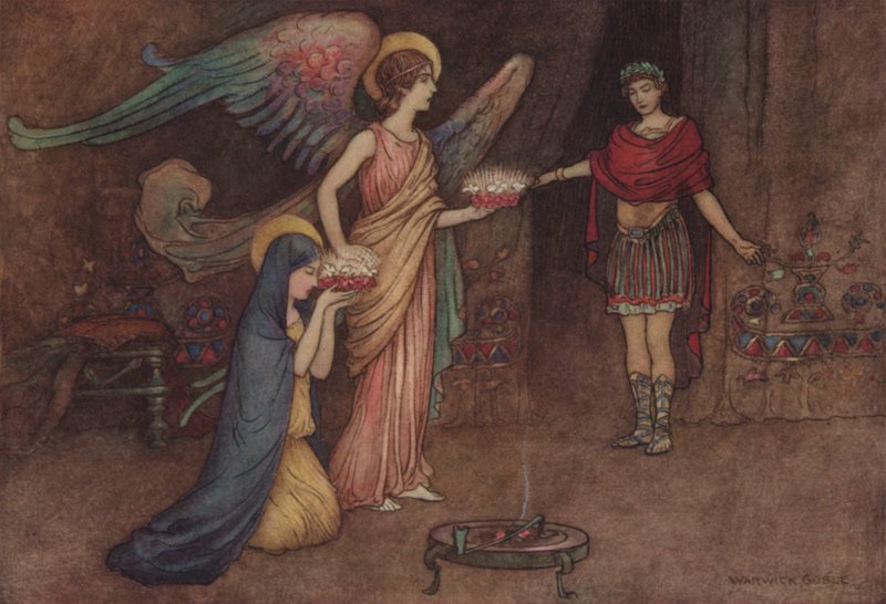 Geoffrey Chaucer, El Cuento de la Segunda Monja de after Warwick Goble