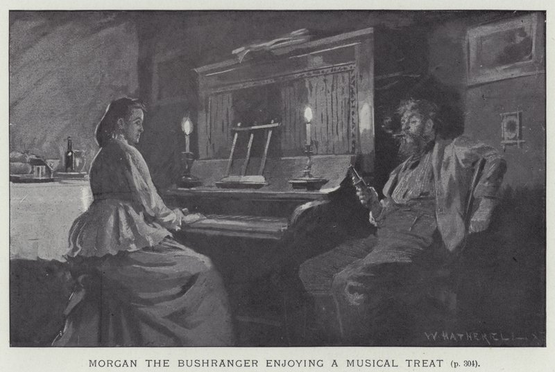 Morgan el bandolero disfrutando de un espectáculo musical de after William Hatherell