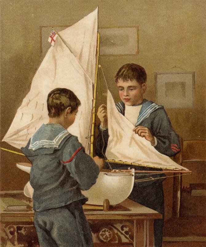 Preparándose para el mar de after William Henry James Boot