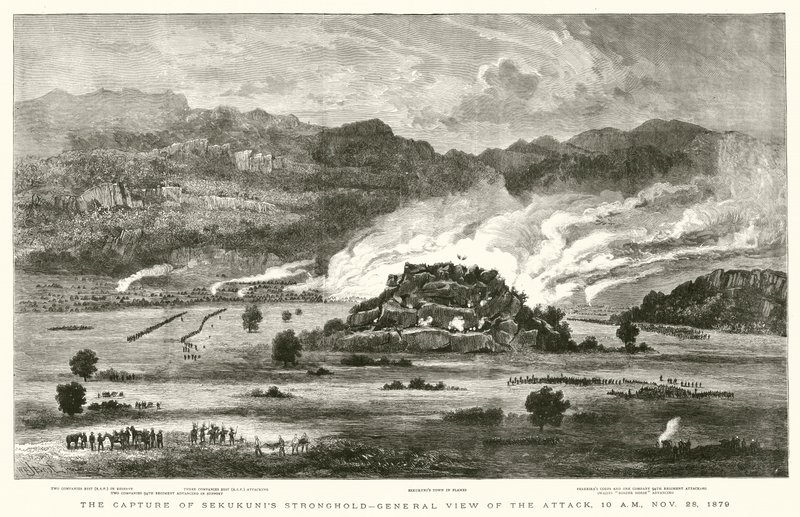 La Captura del Bastión de Sekukuni, Vista General del Ataque, 10 AM, 28 de Noviembre de 1879 de after William Henry James Boot