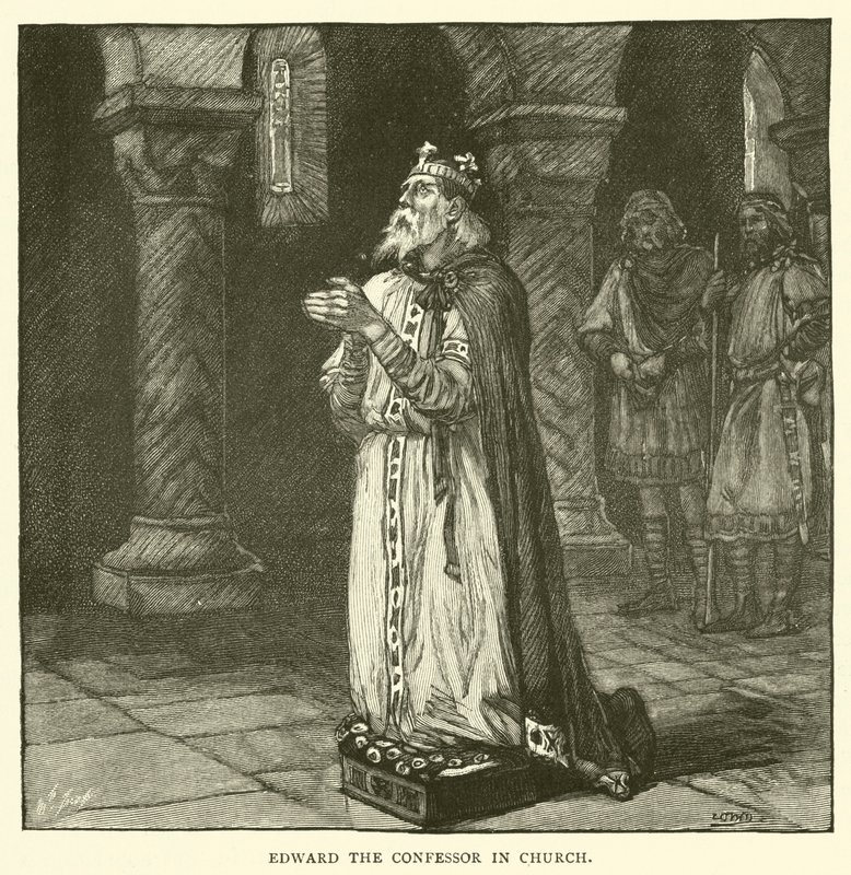 Eduardo el Confesor en la iglesia de after William Henry Margetson